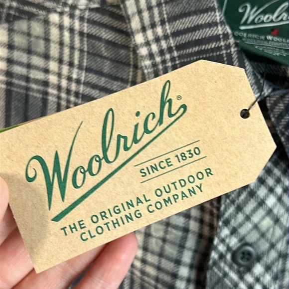 NWT Woolrich Miners Wash Cotton Flannel Plaid Shirt Sz Large Button Down Modern - Picture 3 of 15